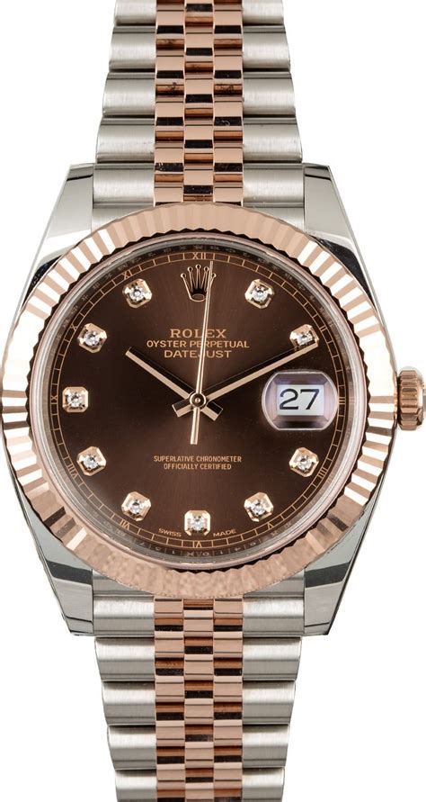 rolex datejust chocolate dial price